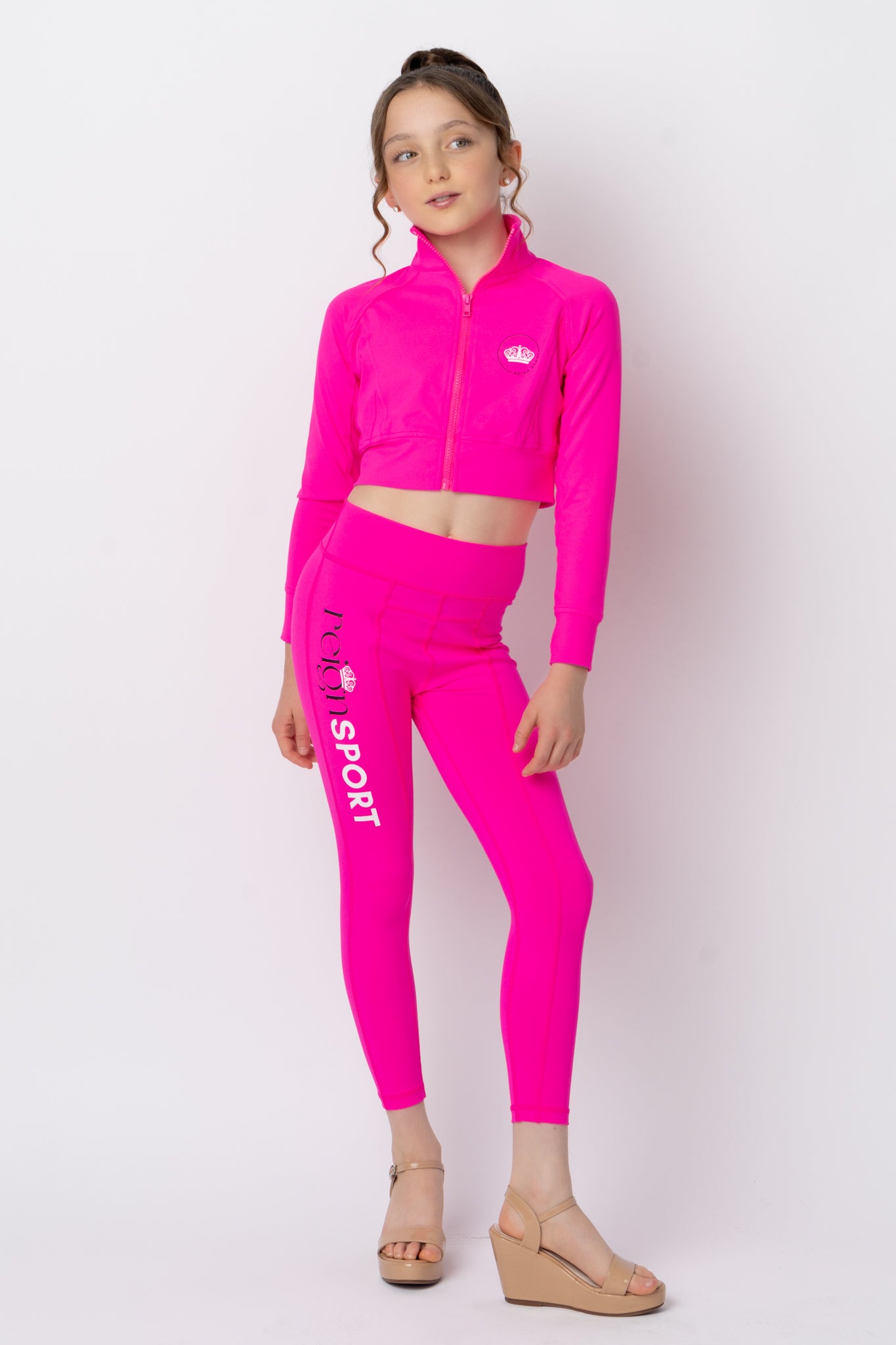 Youth Essentials Hot Pink Leggings