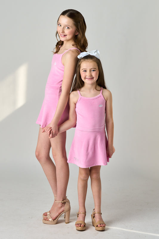 Youth Rosé Velour Dress