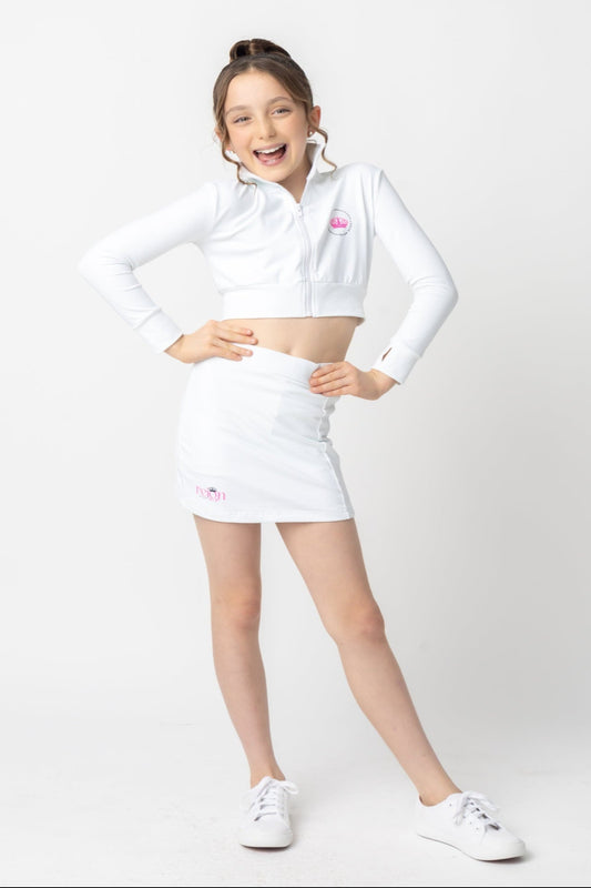 Youth REIGN Essentials White Athletic Skirt